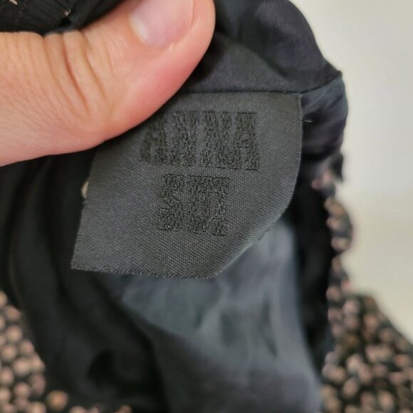 Anna Sui Tiered A-Line Skirt Sheer Ruffle Hem Pink Leaf Print Sample Small - Picture 5 of 8
